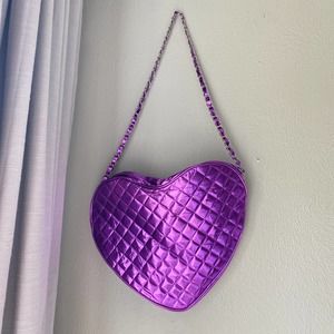Justin Bieber X Someday Quilted Purple Heart Purse Limited Edition Crossbody Bag